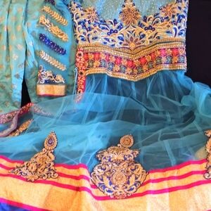 Anarkali with Pants and dupatta